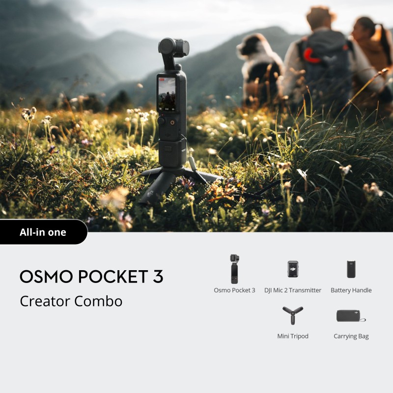 DJI - Osmo Pocket 3 3-Axis Stabilized 4K Handheld Camera with Rotatable Touchscreen - Gray