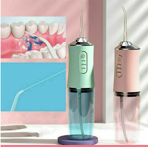 Health Cordless Dental Water Flosser Oral Irrigator Teeth Cleaner+ 4 Jet Tips