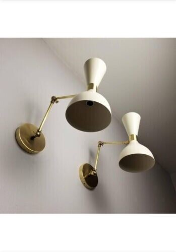 Set Of 2 Italian Sconces Adjustable Wall Lamps In Stilnovo Style Wall Light